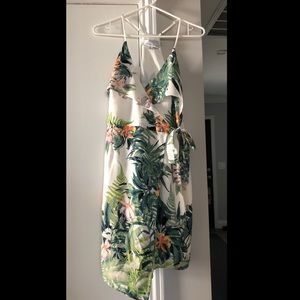 Tropical wrap dress